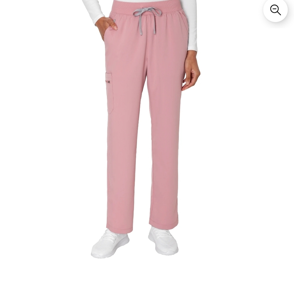 Hanes Women's Dusty Pink Straight-Leg Drawstring Pants